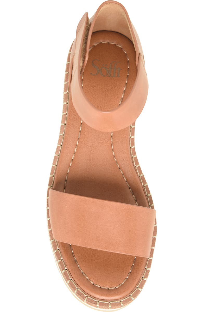 Söfft Ripley Ankle Strap Platform Wedge Sandal, Alternate, color, Luggage