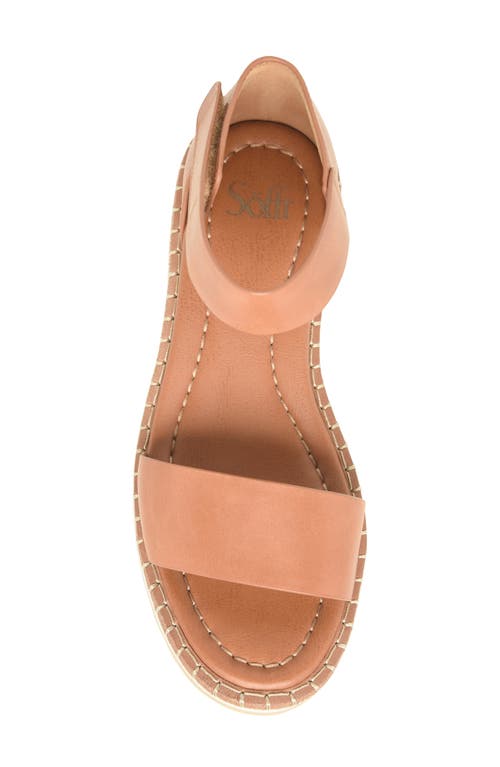 Söfft Ripley Ankle Strap Platform Wedge Sandal In Brown