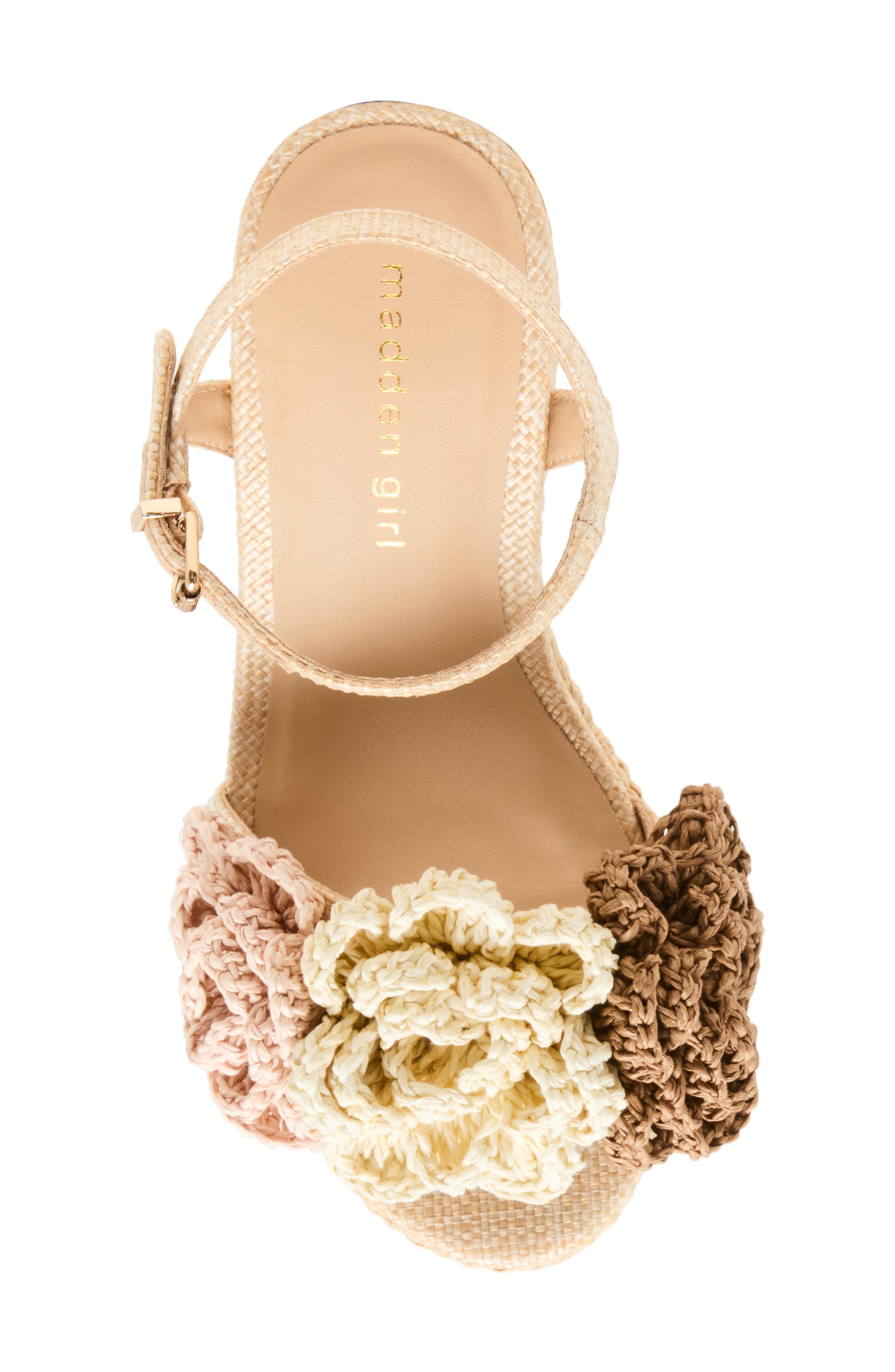 Madden Girl <p>Shoree Raffia Wedge Sandal (Women)</p>, Alternate, color, Natural Multi