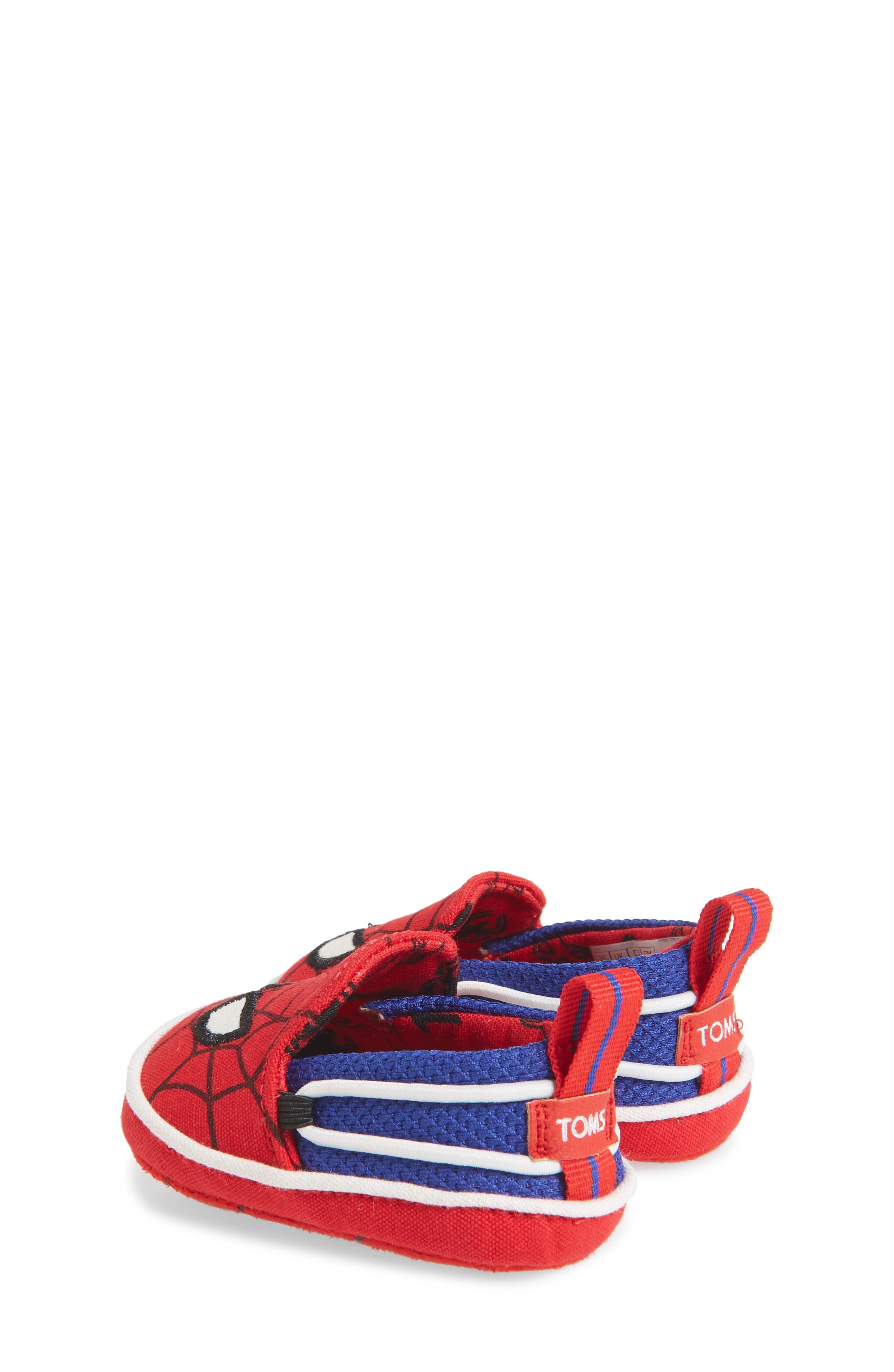 TOMS x Marvel Lima Spider Man Slip-On Crib Shoe, Alternate, color, 
