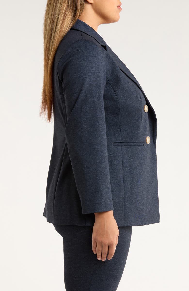 Anne Klein Double Breasted Jacket, Alternate, color, Mid Blue