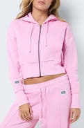 Noisy may Front Zip Crop Hoodie