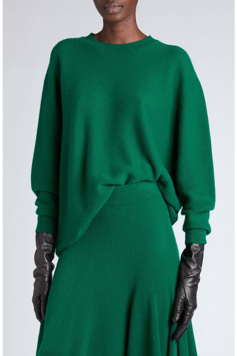 Seamless Crewneck Cashmere Sweater, Main, color, FORMAL GARDEN