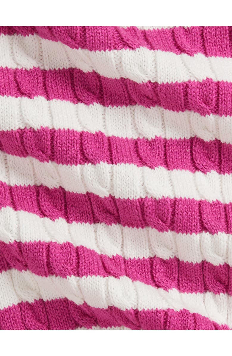 Ralph Lauren Cable Knit Cotton Sweater & Pants, Alternate, color, College Pink