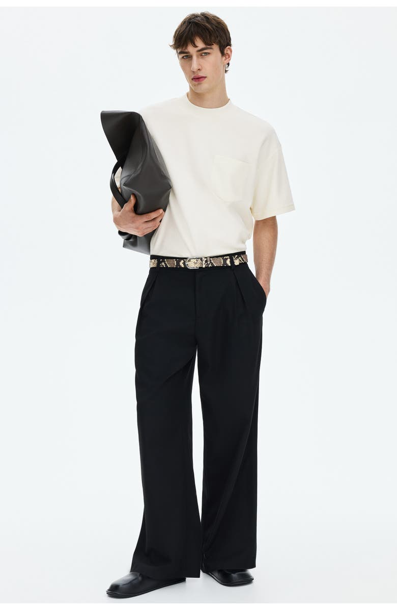H&M Oversized Fit T-shirt, Alternate, color, Cream