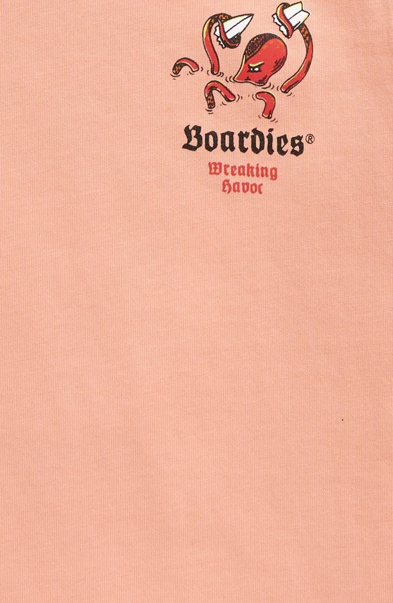 Boardies Kids' Wreaking Havoc Organic Cotton Graphic T-Shirt, Alternate, color, Peach