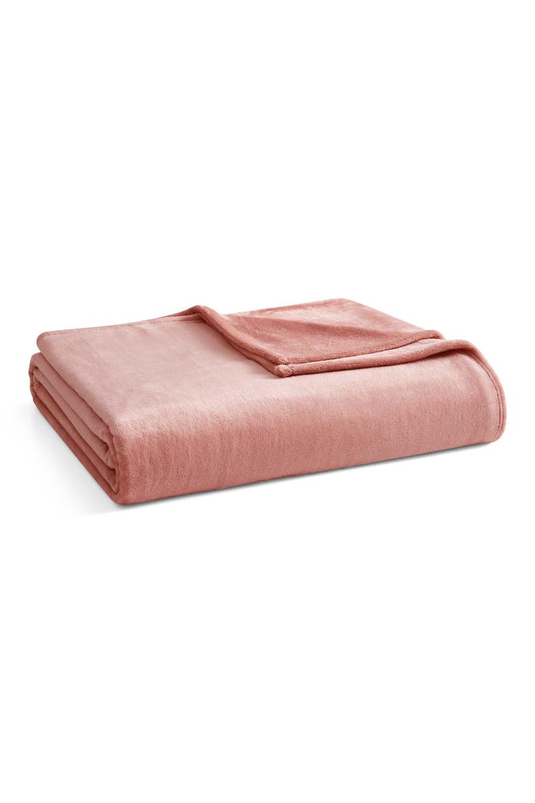 Bedford Microfiber Blanket, Main, color, PINK CLAY