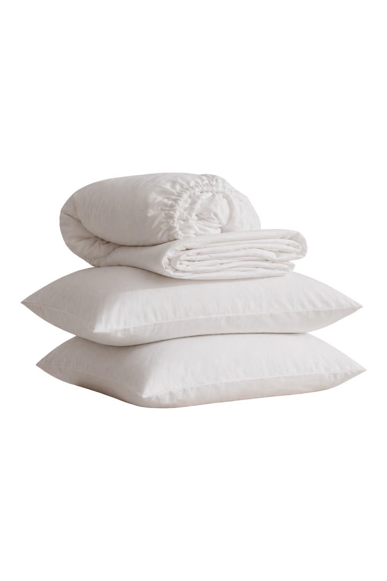 Sundaze Airy Tencel® Lyocell & Cotton Sheet Set, Main, color, WHITE