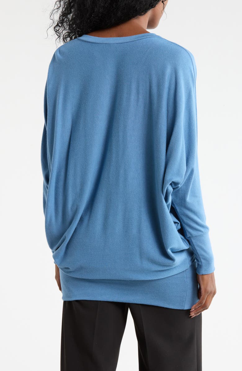 GO COUTURE V-Neck Dolman Tunic Sweater, Alternate, color, Lyons Blue