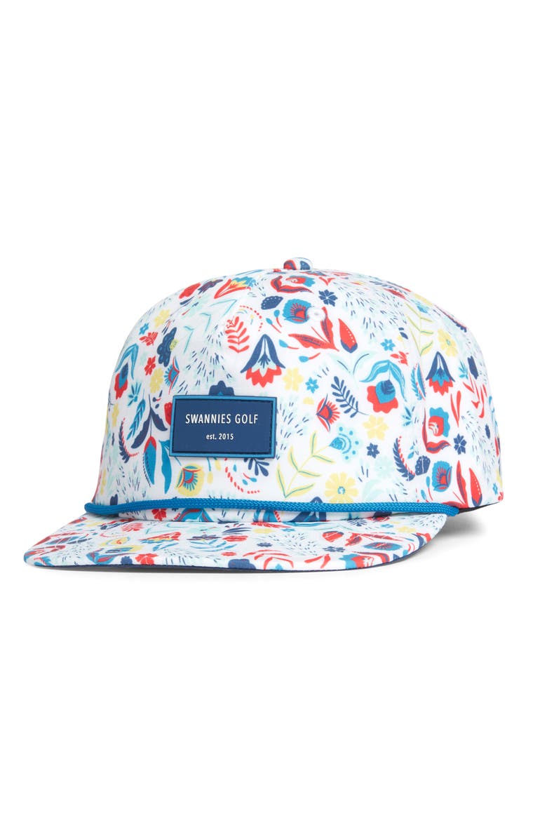 Swannies Simon Snapback Cap, Main, color, Red/ Navy