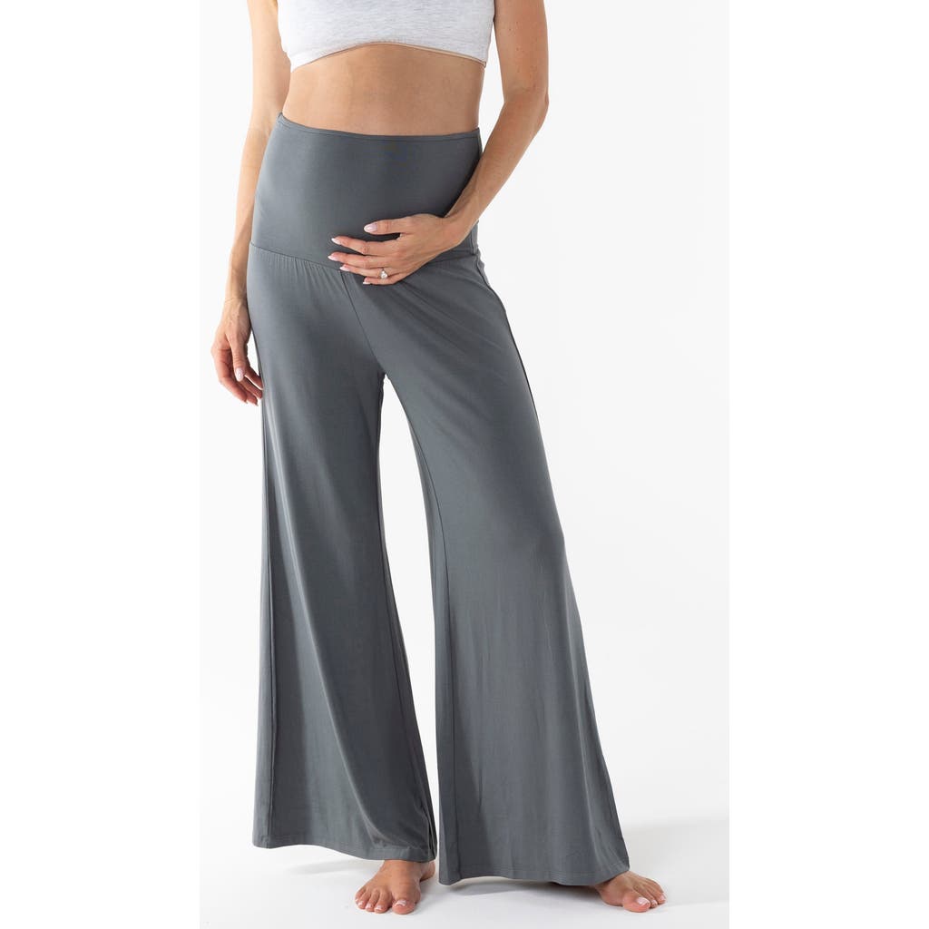 Angel Maternity Debra Wide Leg Maternity  Lounge Pants in Slate Grey  product