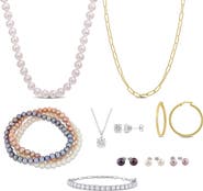 Julianna B. Silver & Pearl 12-Piece Jewelry Gift Box Set