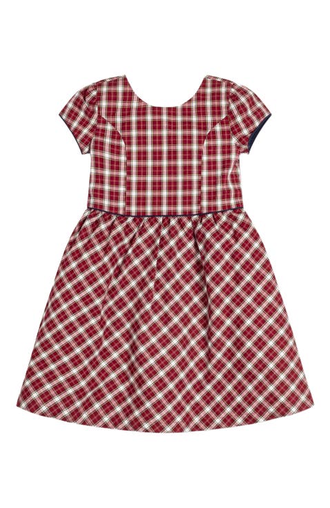 Girls' Organic Short Sleeve Schoolgirl Dress, Kids