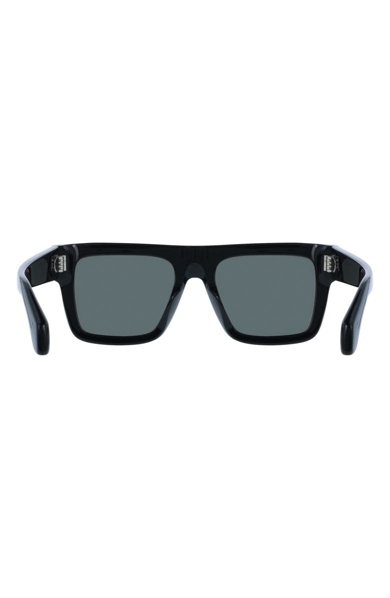 FERRAGAMO 53mm Square Sunglasses, Alternate, color, Black