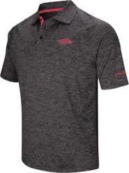 COLOSSEUM Men's Colosseum Black Arkansas Razorbacks Big & Tall Down Swing Polo