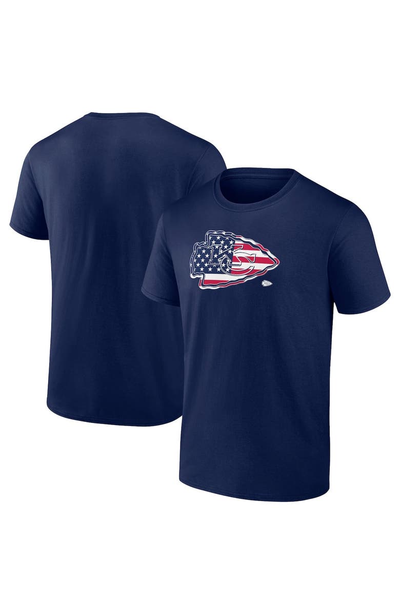 FANATICS Men's Fanatics  Navy Kansas City Chiefs Big & Tall Americana T-Shirt, Alternate, color, Navy