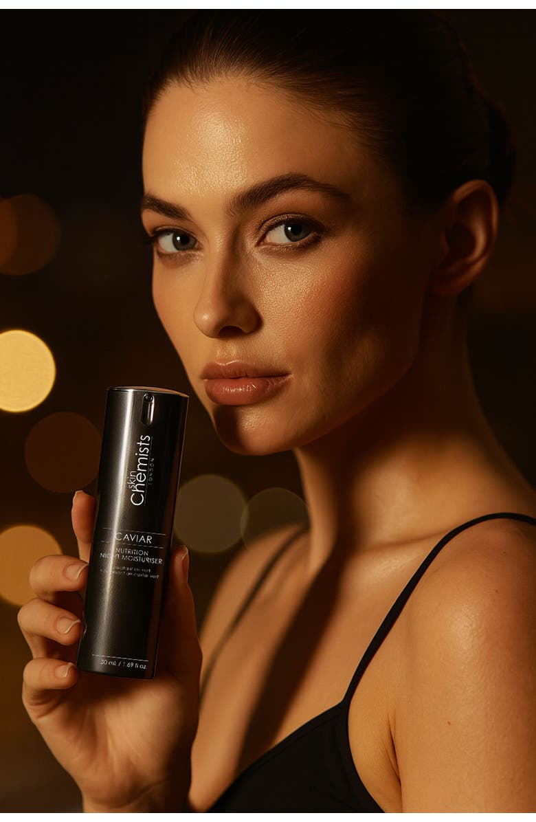 SKINCHEMISTS Caviar Nutrition Night Moisturiser 50ml for Anti-Aging, Brightening, Alternate, color, White