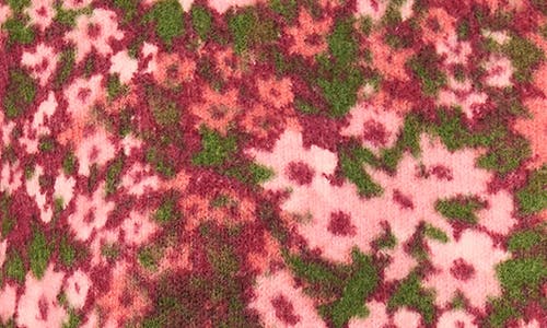 Cece Print Sweater In Red