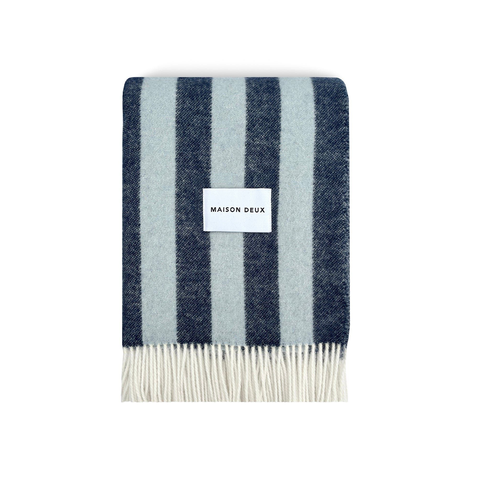 Maison Deux Candy Wrap Blanket - Navy, Medium