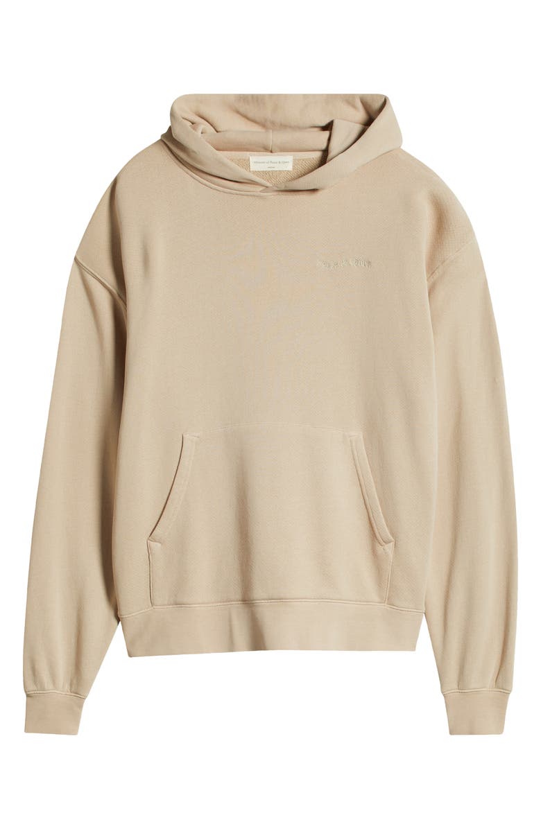 Museum of Peace & Quiet Wordmark Pigment Dyed Logo Hoodie, Alternate, color, 