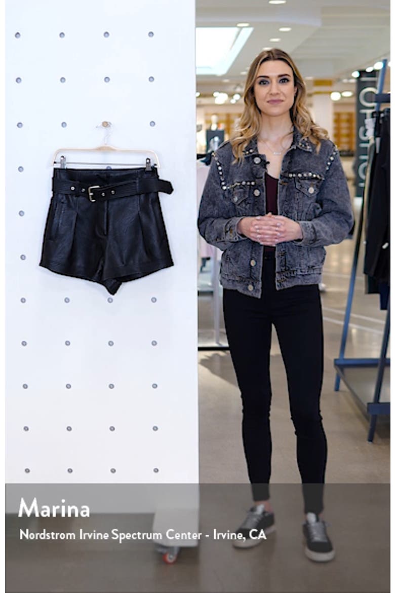 Belted Faux Leather Shorts video