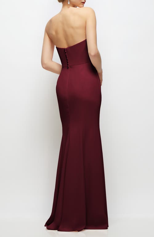 After Six Strapless Tuxedo Gown In Brown