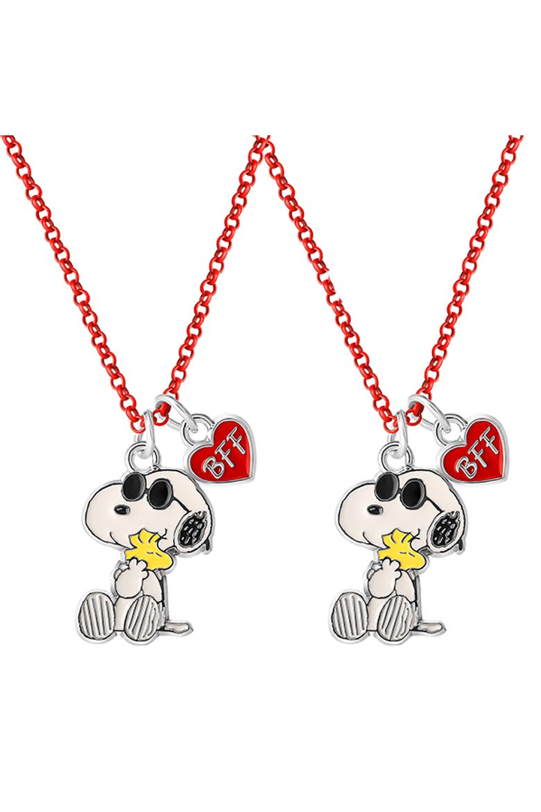 Snoopy and Woodstock BFF Fashion, 2 Piece Necklace Set, Main, color, White, red