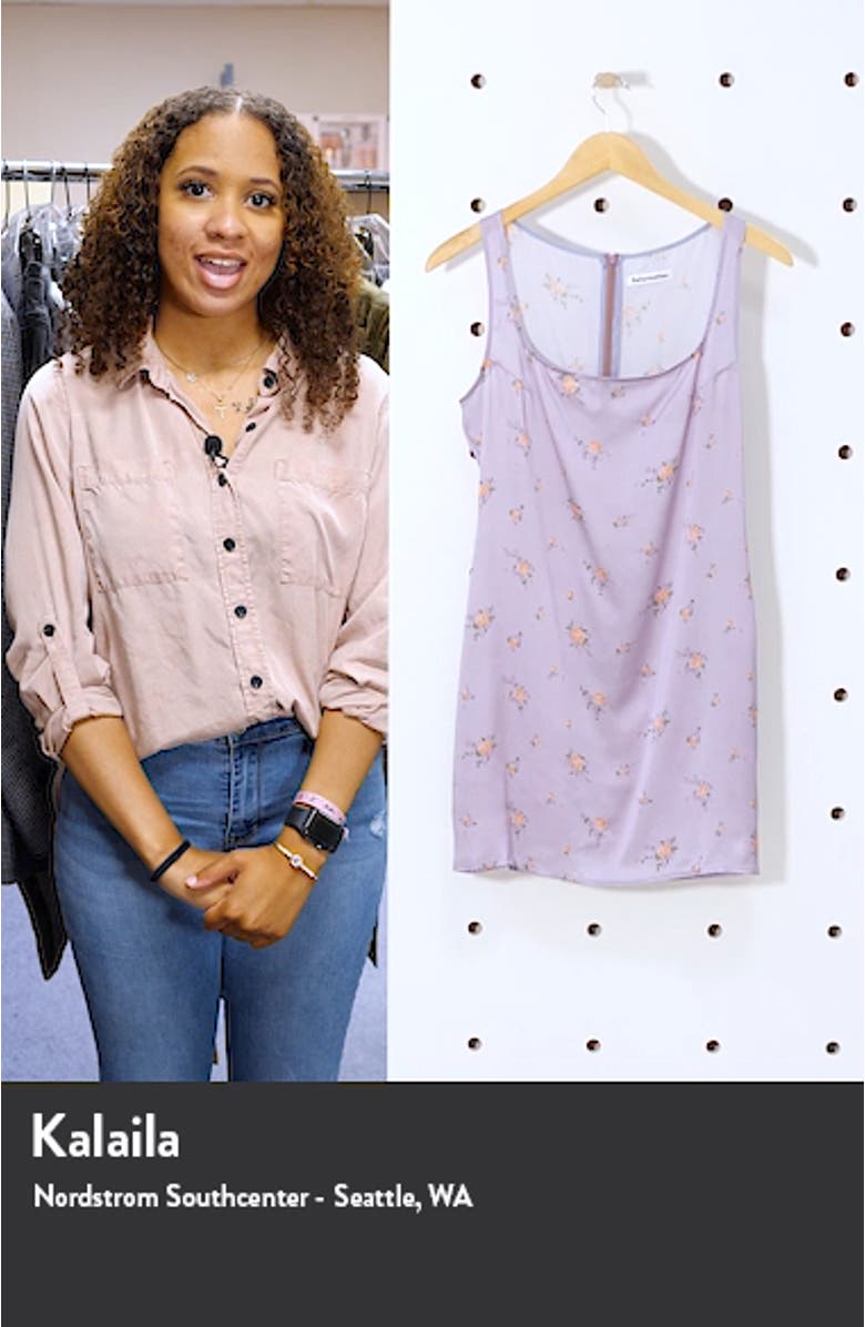 Darcey Floral Print Silk Minidress, sales video thumbnail