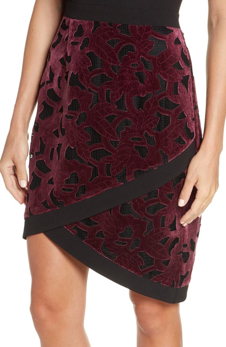 Adelyn Rae Skyla Mixed Media Dress, Alternate, color,