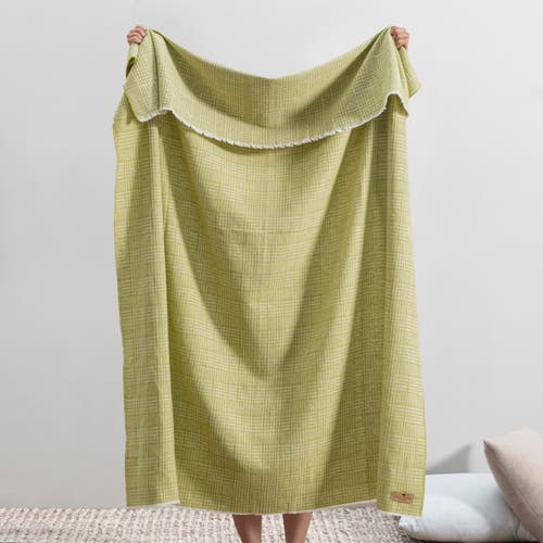 Lands Downunder Sutton Plaid Throw In Green
