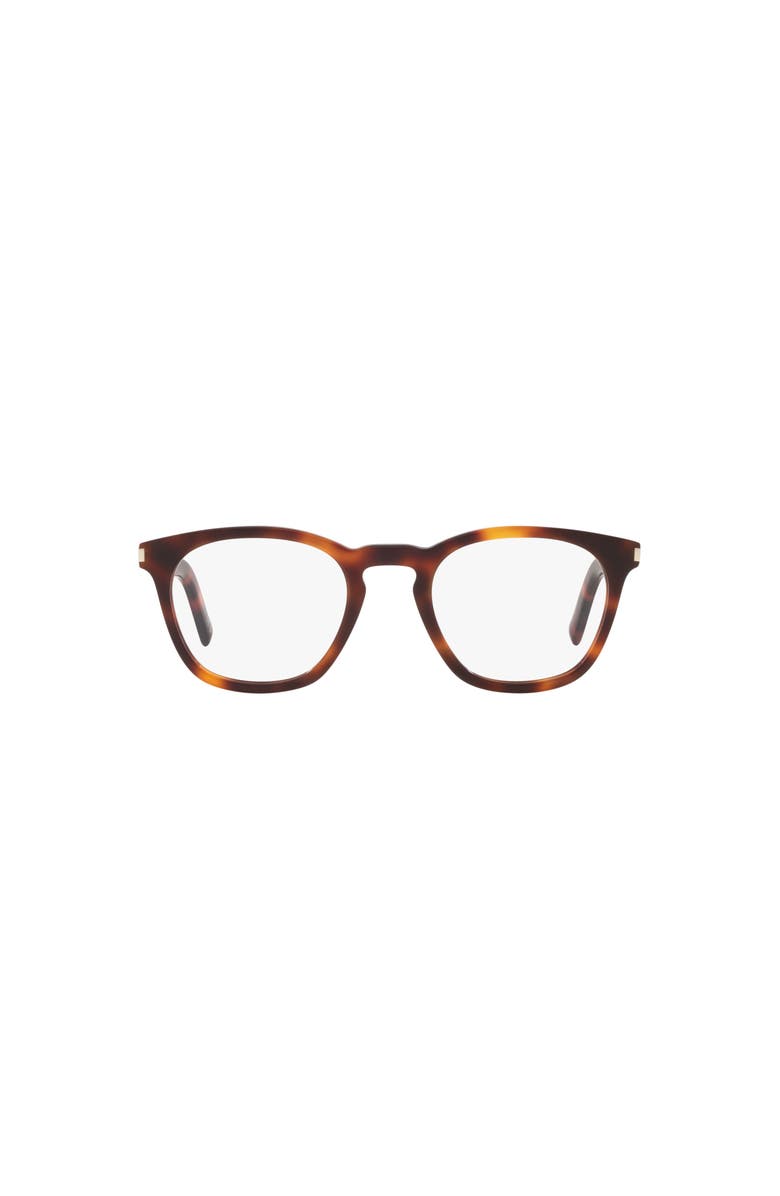Saint Laurent 50mm Round optical glasses, Alternate, color, Brown
