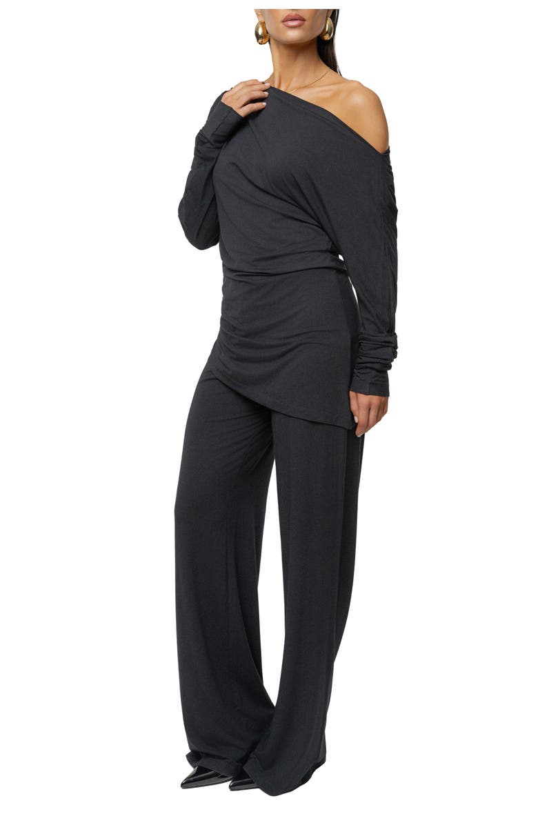 JLUXLABEL Winter Soirée Pant Set, Alternate, color, Black