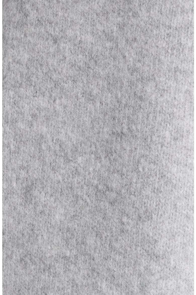Embroidered Sleeve Mock Neck Sweater, Alternate, color, HEATHER GREY