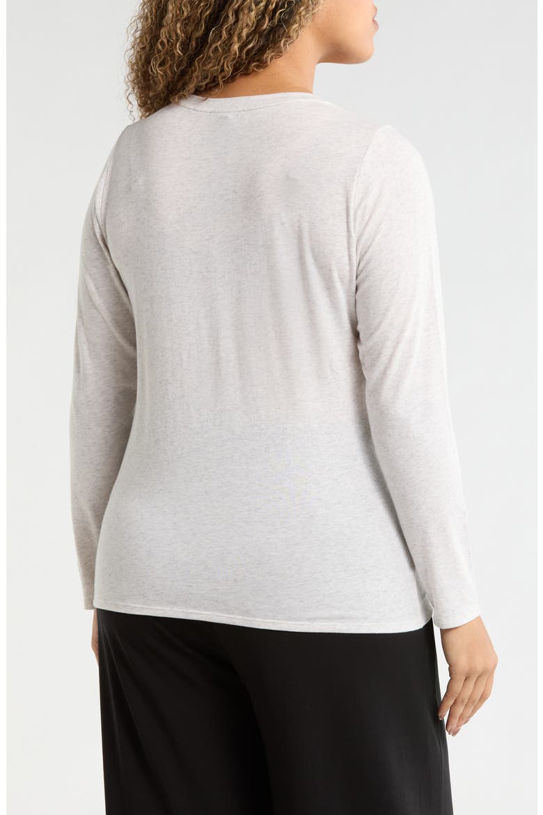 V-Neck Long Sleeve T-Shirt, Alternate, color, SEA SALT