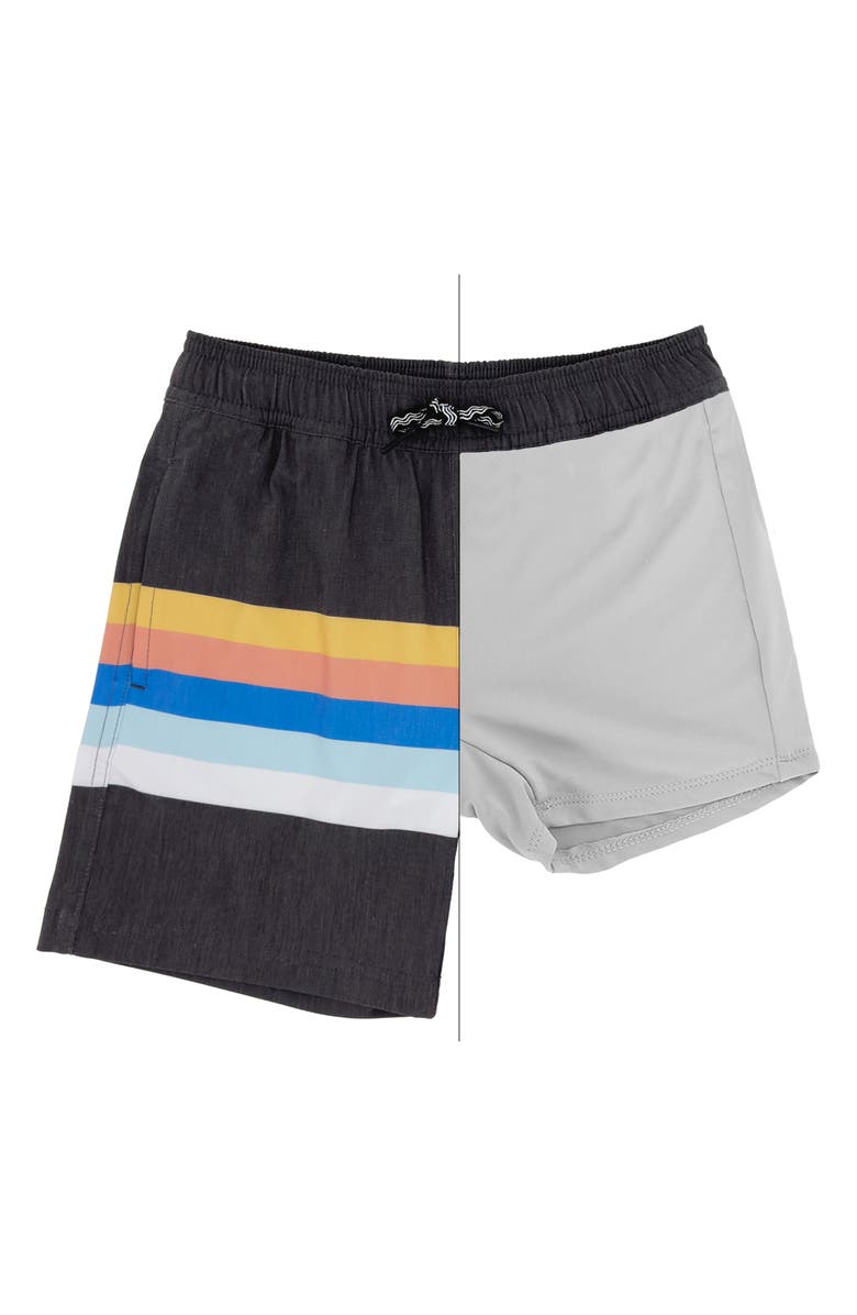 Feather 4 Arrow Kids' Vintage Stripe Volley Swim Trunks, Alternate, color, 