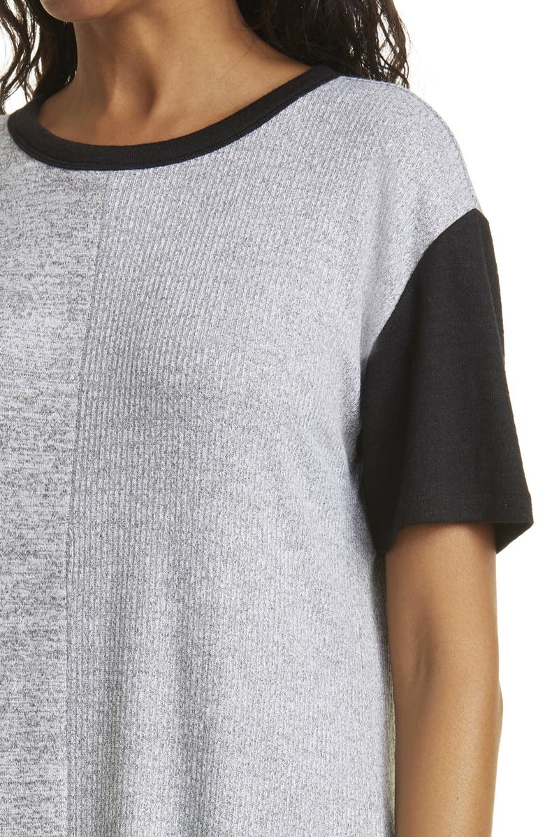 rag & bone The Knit Colorblock T-Shirt Dress, Alternate, color, 