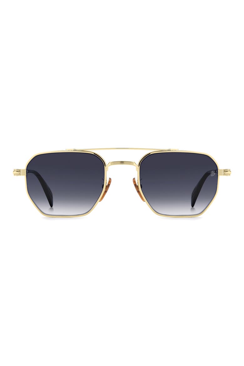 52mm Navigator Sunglasses, Main, color, GOLD BLACK/ BL SF AR