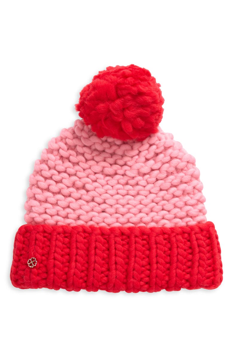 Kate Spade New York colorblock beanie, Main, color, 