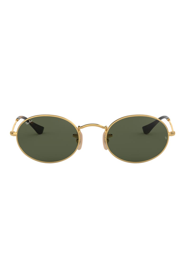 48mm Oval Sunglasses, Main, color, GOLD GREEN