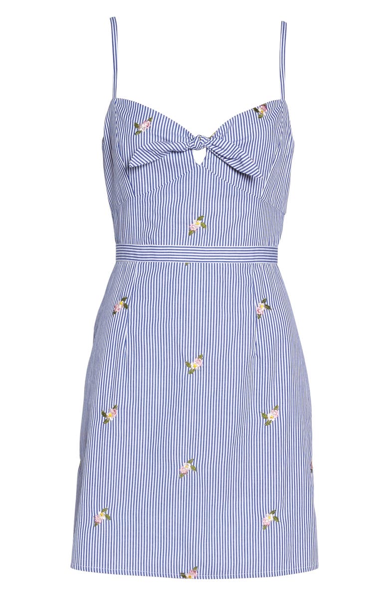 Clover and Sloane Stripe Bow Front Sundress, Alternate, color,