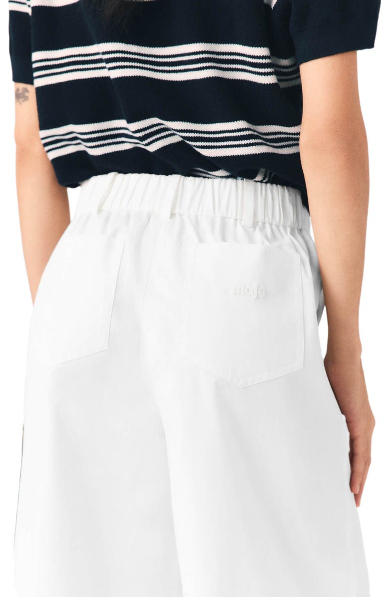 maje Wide-leg cotton trousers, Alternate, color, White