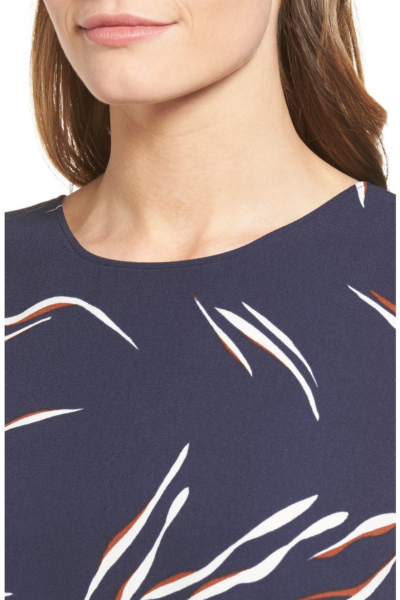 A-Line Dress, Alternate, color, NAVY- RUST MARKED GEO