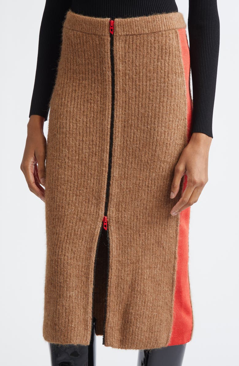 DIESEL<sup>®</sup> M-Lousi Alpaca Blend Midi Skirt, Alternate, color, Toffee