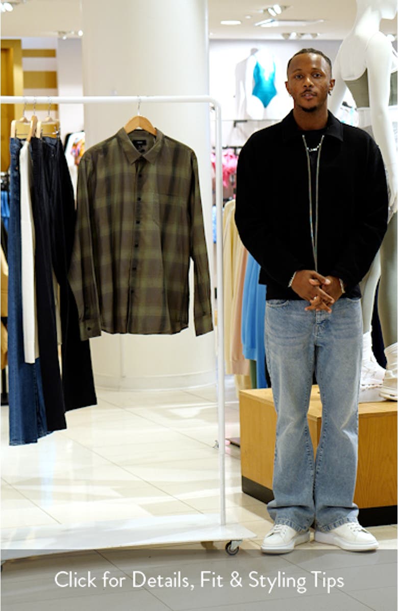 Classic Fit Plaid Cotton Button-Up Shirt