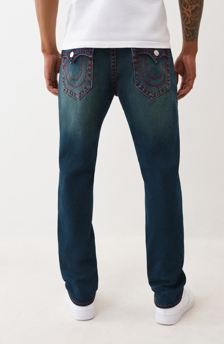 True Religion Geno Big T Flap Pocket Slim Jeans, Alternate, color, Dark Woodland Wash