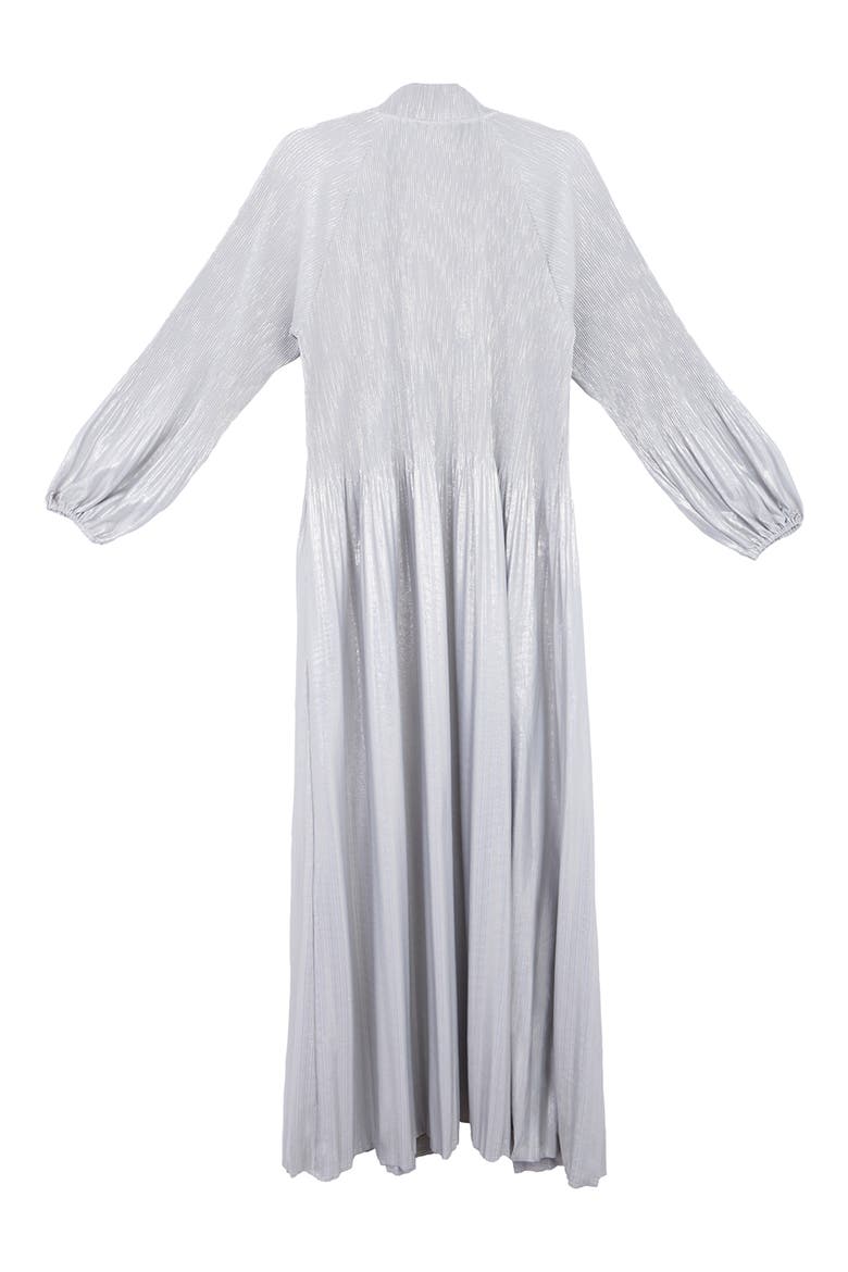 Pleated Shimmer Duster, Alternate, color, GREY