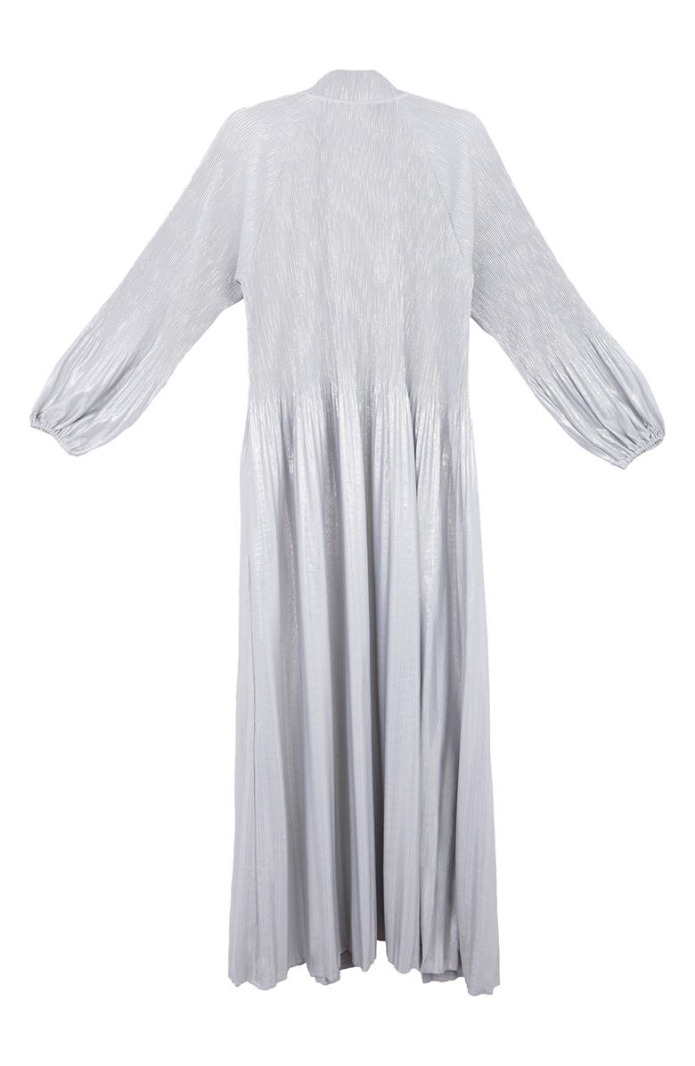 SAACHI Pleated Shimmer Duster, Alternate, color, Grey