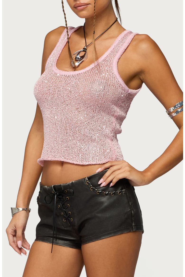 Eleora Sequin Tank Top, Alternate, color, PINK