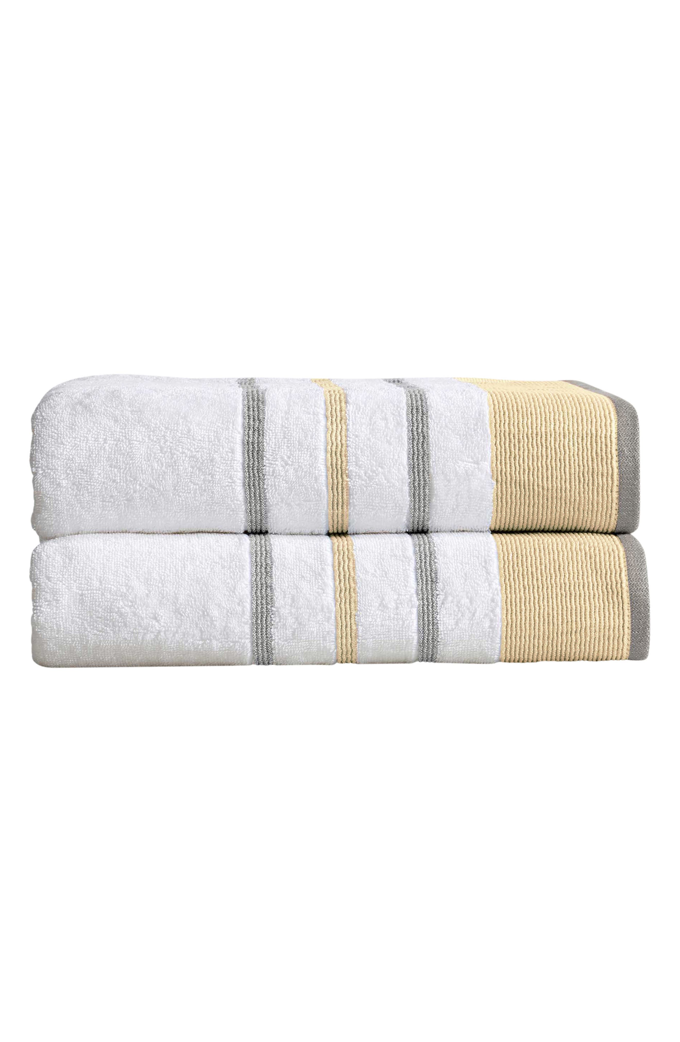 Woven & Weft Luxurious Cotton 2-Pack Decorative Bath Towel Set