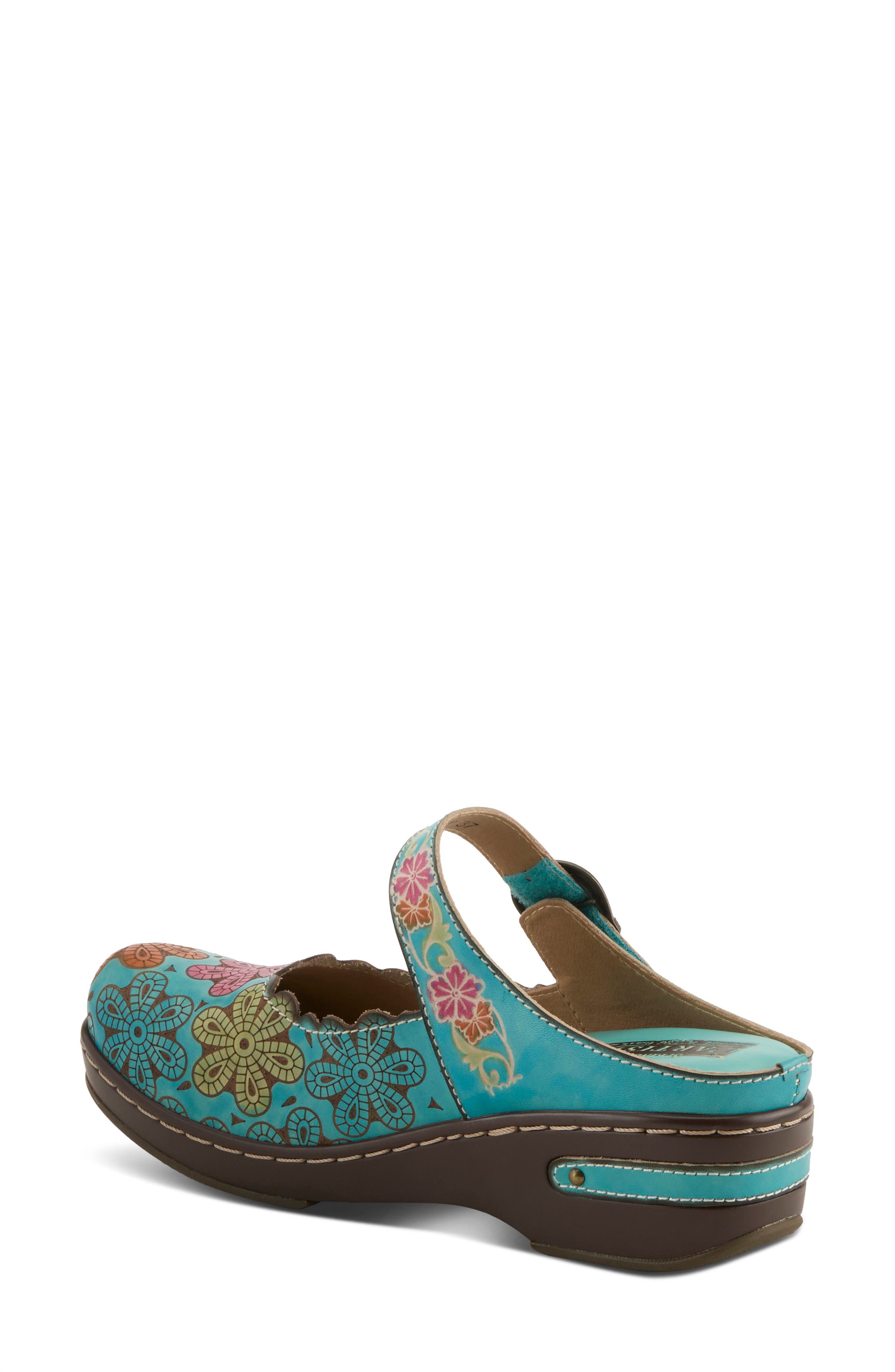 L'Artiste by Spring Step Flochino Clog, Alternate, color, Turquoise Multi